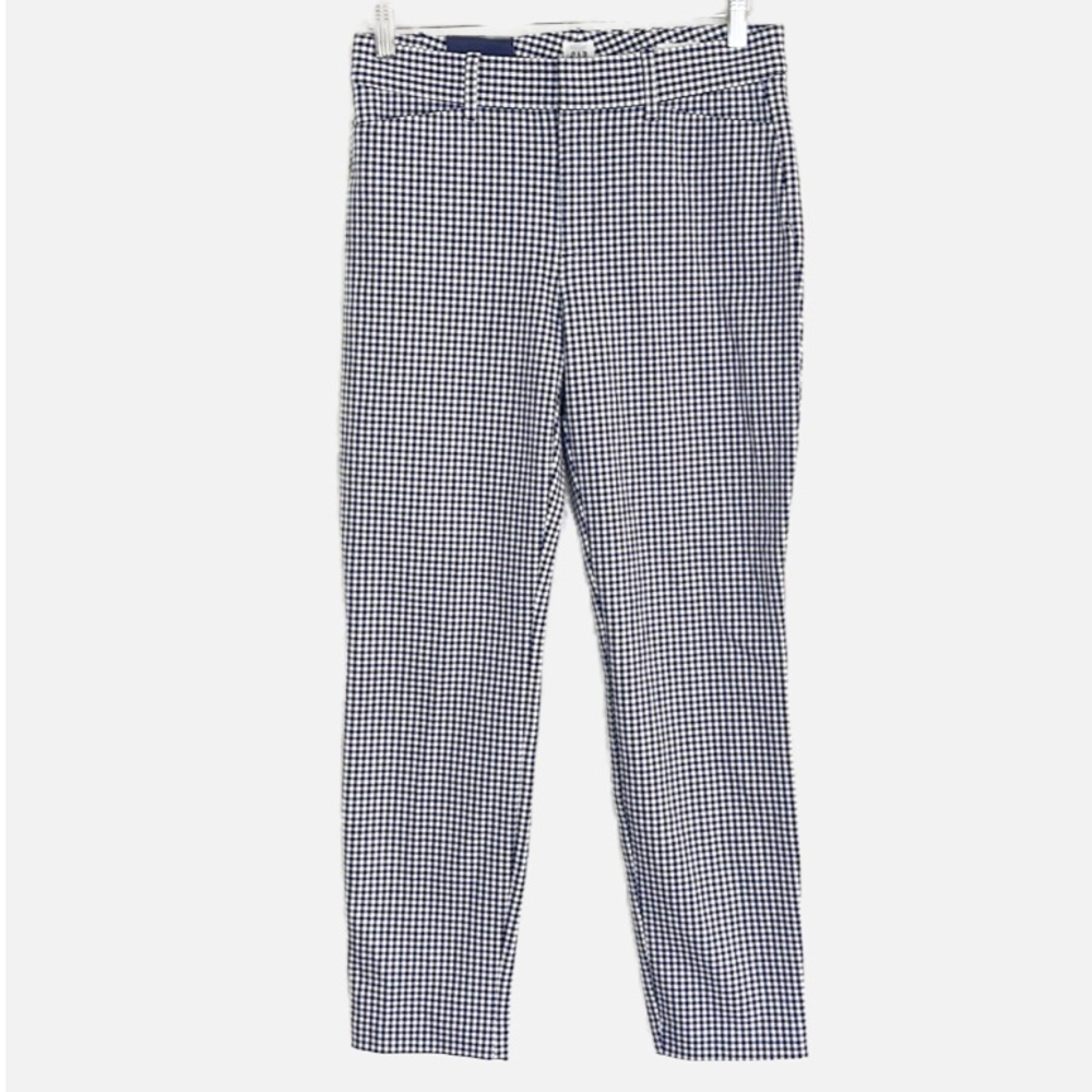 GAP Black and White Checkered Ankle Pants
